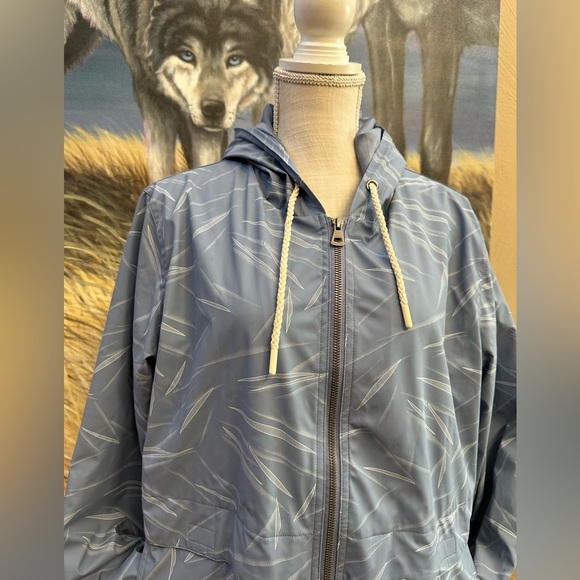 Weatherproof Vintage brand rain jacket sz LG periwinkle blue NWOT zip front - Picture 3 of 11